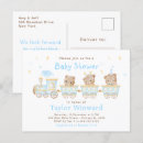 Recherche de ours bleu cartes postales Baby shower