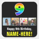 Search for 9th birthday stickers 9 years old