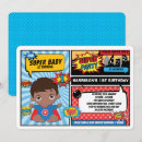 Search for african american birthday invitations Superhero