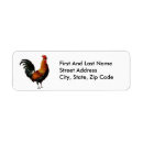 Search for fowl return address labels Rooster