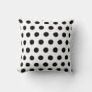 Recherche de pois noir et blanc coussins Décoratif
