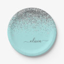 Search for teal paper plates Glitter