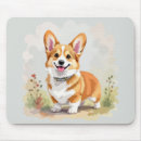 Recherche de chien corgi tapis souris Illustration