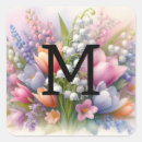 Search for pink floral monogram stickers Purple