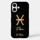 Search for pisces zodiac iphone cases Black and gold