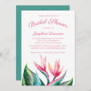 Search for bird of paradise bridal shower invitations Floral