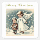 Search for vintage angels stickers Merry christmas
