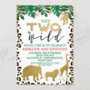 Search for girl second birthday invitations Two wild