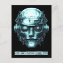 Search for blue robot postcards Sci fi