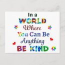 Search for autism spectrum disorder postcards Be kind