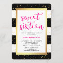Search for hot pink black gold invitations Sparkle