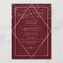 Search for burgundy and silver invitations Glitter