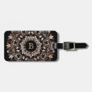 Recherche de fleur mandala bagages étiquettes Monogramme