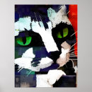 Search for green eyes black cat art Feline