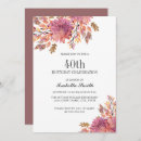 Search for autumn leaves birthday invitations Botanical