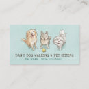 Recherche de promeneur chiens cartes visite Aquarelle