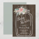 Search for mason jar baby shower invitations Green