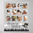 Search for photo collage posters baby kids Baby's first birthday