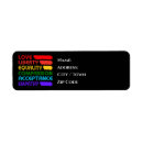 Search for words return address labels Colourful