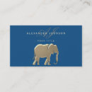 Recherche de éléphant bleu cartes visite Simple