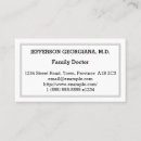 Recherche de doctors cartes visite Médecin de famille
