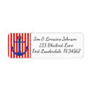 Search for red and blue return address labels Nautical