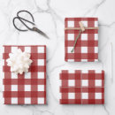 Search for red and white gingham wrapping paper Traditional