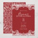 Search for red white quinceanera invitations Vintage