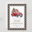 Search for red truck christmas cards Rustic