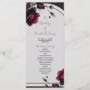 Search for red rose wedding programs Burgundy