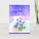 Recherche de poème soeur cartes postales Violet