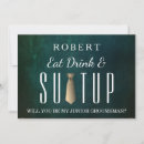 Search for best man proposal invitations Chalkboard