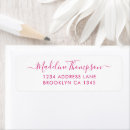 Search for magenta return address labels Feminine