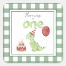 Search for dinosaur 1st birthday stickers Watercolor