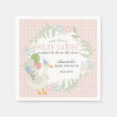 Search for pink gingham napkins Silly goose baby shower