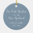 Search for first apartment ornaments Our first christmas