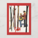 Recherche de ski neige cartes postales Skis