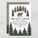 Recherche de woodland 1ans anniversaire invitations Camping