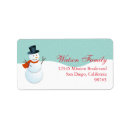 Search for north pole return address labels Snowman