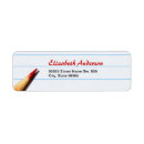 Search for pencil return address labels Student