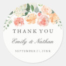 Search for peach wedding stickers Botanical