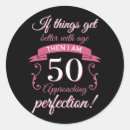 Search for funny 50th birthday stickers Pink