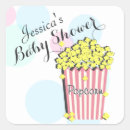 Search for popcorn stickers Baby shower