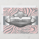 Recherche de zèbre rose invitations Fille