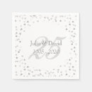 Search for 25th anniversary napkins Vow renewal