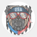 Search for patriotic dog stickers America