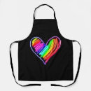 Search for rainbow pride aprons Heart