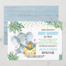 Search for greenery baby boy shower invitations Elephant