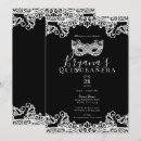 Search for black and white masquerade invitations Party