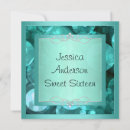 Search for teal and silver sweet 16 invitations Jewels